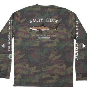 Salty Crew Men's Camouflage Long Sleeve Shirt